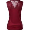 Zeagoo Tank Top for Women Trendy Going Out Tops Sleeveless Shirts Ruched Business Casual Basic Tunic Tops(Wine Red)