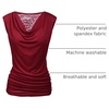 Zeagoo Tank Top for Women Trendy Going Out Tops Sleeveless Shirts Ruched Business Casual Basic Tunic Tops(Wine Red)