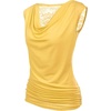 Zeagoo Tank Top for Women Trendy Going Out Tops Sleeveless Shirts Ruched Business Casual Basic Tunic Tops(Yellow)