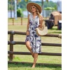 Zeagoo Women Summer Casual Dress 2026 Sleeveless Midi Tank Sundress with Pockets V Neck Buttons Pleated A Line Tshirt Dress(Purple Floral)