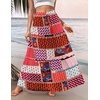 Zeagoo Womens Casual Maxi Skirts for Women 2026 High Waist Boho Skirts Floral Printed Long Flowy Skirt with Pockets(Boho-printed)