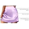Zeagoo Womens Mini Skirts Elastic High Waisted Skirts Stain A-Line Zipper Party Club Skirt 2026(Purple)