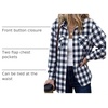 Zeagoo Womens Plaid Flannel Shirt Long Sleeve Top Casual Button Down Blouse(Dark Blue)