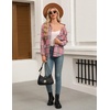 Zeagoo Womens Plaid Flannel Shirt Long Sleeve Top Casual Button Down Blouse(Pink2)