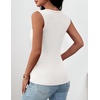 Zeagoo Womens Square Neck Ribbed Tank Tops 2026 Summer Sleeveless Shirts(01 White)