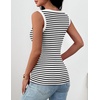 Zeagoo Womens Square Neck Ribbed Tank Tops 2026 Summer Sleeveless Shirts(A – Stripe Black White)