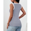 Zeagoo Womens Square Neck Ribbed Tank Tops 2026 Summer Sleeveless Shirts(E – Stripe Navy White)