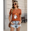 Zeagoo Womens Tshirt Short Sleeve Summer Tops Crewneck Casual Basic Tee Shirts Spring Clothes Trendy Outfit(Z Brown)
