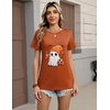 Zeagoo Womens Tshirt Short Sleeve Summer Tops Crewneck Casual Basic Tee Shirts Spring Clothes Trendy Outfit(Z Brown)