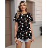 Zeagoo Womens Tshirt Short Sleeve Summer Tops Crewneck Casual Basic Tee Shirts Spring Clothes Trendy Outfit(Z Halloween Skeleton)