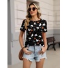Zeagoo Womens Tshirt Short Sleeve Summer Tops Crewneck Casual Basic Tee Shirts Spring Clothes Trendy Outfit(Z Halloween Skeleton)