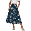 Pink Floral Navy Print