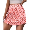 Zeagoo Womens Mini Skirts Elastic High Waisted Skirts Stain A-Line Zipper Party Club Skirt 2026(Love Floral)