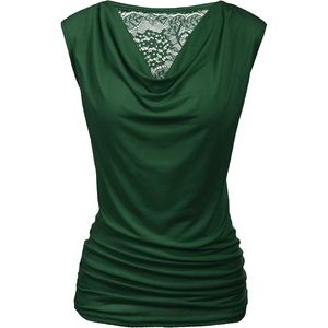 Zeagoo Tank Top for Women Trendy Going Out Tops Sleeveless Shirts Ruched Business Casual Basic Tunic Tops(Dark Green)