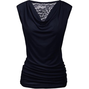 Zeagoo Tank Top for Women Trendy Going Out Tops Sleeveless Shirts Ruched Business Casual Basic Tunic Tops(Navy Blue)