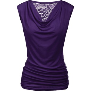 Zeagoo Tank Top for Women Trendy Going Out Tops Sleeveless Shirts Ruched Business Casual Basic Tunic Tops(Purple)