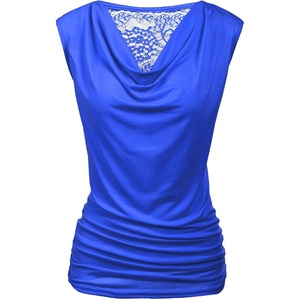 Zeagoo Tank Top for Women Trendy Going Out Tops Sleeveless Shirts Ruched Business Casual Basic Tunic Tops(Royal Blue)