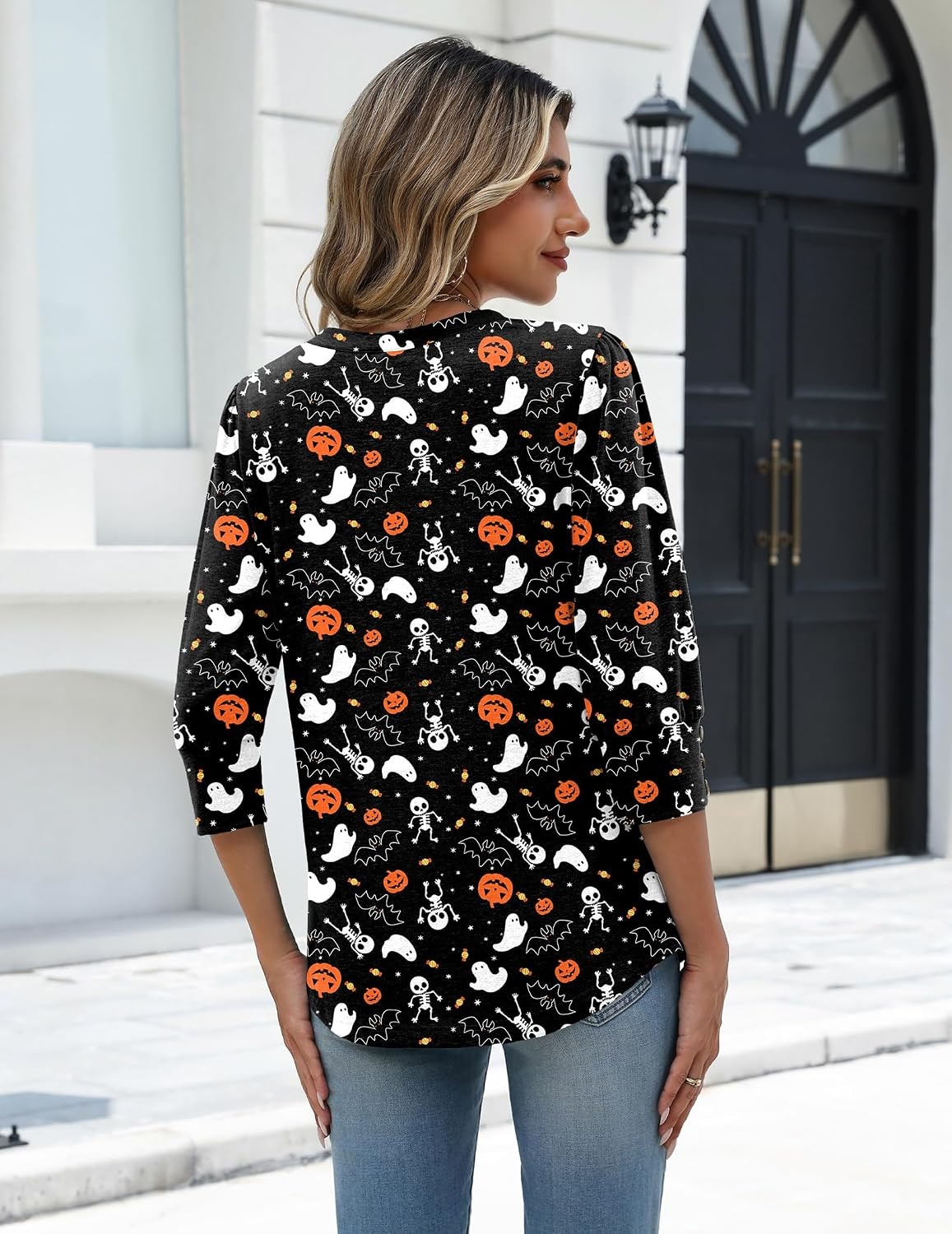image:imageZeagoo Womens 34 Sleeve V Neck T Shirts Dressy Casual Tops03ws36