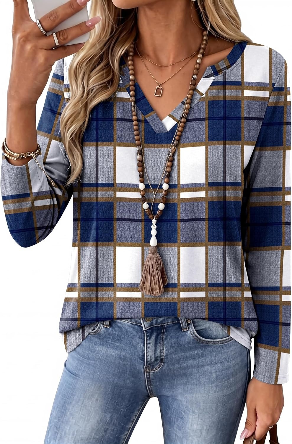 image:imageZeagoo Womens Tops Long Sleeve V Neck Tee Shirts Cute Dressy CasualGrey Gw597