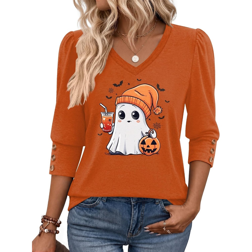 image:imageZeagoo Womens 34 Sleeve V Neck T Shirts Dressy Casual Tops03ws89
