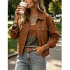 Zeagoo Women Crewneck Casual Long Sleeve Tops Fall Tshirts Layer(Z Stripes Brown 398)