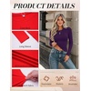 Zeagoo Women Long Sleeve Shirts Slim Fit Going Out Tops Crewneck Basic Tee(Purple)