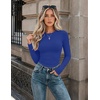 Zeagoo Women Long Sleeve Shirts Slim Fit Going Out Tops Crewneck Basic Tee(Royal Blue)