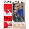 Zeagoo Women Long Sleeve Shirts Slim Fit Going Out Tops Crewneck Basic Tee(Royal Blue)