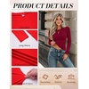 Zeagoo Women Long Sleeve Shirts Slim Fit Going Out Tops Crewneck Basic Tee(Wine Red)
