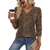 Zeagoo Womens 3/4 Sleeve V Neck T Shirts Dressy Casual Tops(01-an136)