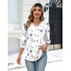 Zeagoo Womens 3/4 Sleeve V Neck T Shirts Dressy Casual Tops(01-bf290)