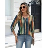 Zeagoo Womens 3/4 Sleeve V Neck T Shirts Dressy Casual Tops(01-cx289)