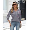 Zeagoo Womens 3/4 Sleeve V Neck T Shirts Dressy Casual Tops(01-hf36)