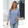 Zeagoo Womens 3/4 Sleeve V Neck T Shirts Dressy Casual Tops(01-tz273)