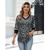 Zeagoo Womens 3/4 Sleeve V Neck T Shirts Dressy Casual Tops(02-an438)