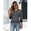 Zeagoo Womens 3/4 Sleeve V Neck T Shirts Dressy Casual Tops(02-an438)