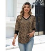 Zeagoo Womens 3/4 Sleeve V Neck T Shirts Dressy Casual Tops(02-sa1)
