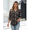 Zeagoo Womens 3/4 Sleeve V Neck T Shirts Dressy Casual Tops(03-ws36)