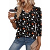 Zeagoo Womens 3/4 Sleeve V Neck T Shirts Dressy Casual Tops(03-ws36)