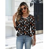 Zeagoo Womens 3/4 Sleeve V Neck T Shirts Dressy Casual Tops(03-ws36)