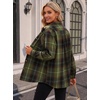 Zeagoo Womens Flannel Shirts Long Sleeve Button Down Casual Fall Plaid Top(12-army Green Gw378)