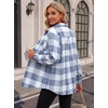 Zeagoo Womens Flannel Shirts Long Sleeve Button Down Casual Fall Plaid Top(14-blue Gw594)