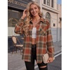 Zeagoo Womens Flannel Shirts Long Sleeve Button Down Casual Fall Plaid Top(2-orange Gw185)