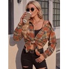 Zeagoo Womens Flannel Shirts Long Sleeve Button Down Casual Fall Plaid Top(2-orange Gw185)