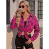 Zeagoo Womens Flannel Shirts Long Sleeve Button Down Casual Fall Plaid Top(3-pink Gw715)