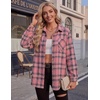 Zeagoo Womens Flannel Shirts Long Sleeve Button Down Casual Fall Plaid Top(4-pink Gw720)