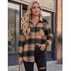 Zeagoo Womens Flannel Shirts Long Sleeve Button Down Casual Fall Plaid Top(7-orange Gz719)