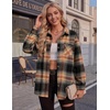 Zeagoo Womens Flannel Shirts Long Sleeve Button Down Casual Fall Plaid Top(7-orange Gz719)