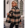 Zeagoo Womens Flannel Shirts Long Sleeve Button Down Casual Fall Plaid Top(7-orange Gz719)
