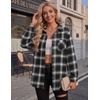 Zeagoo Womens Flannel Shirts Long Sleeve Button Down Casual Fall Plaid Top(9-black Gz564)